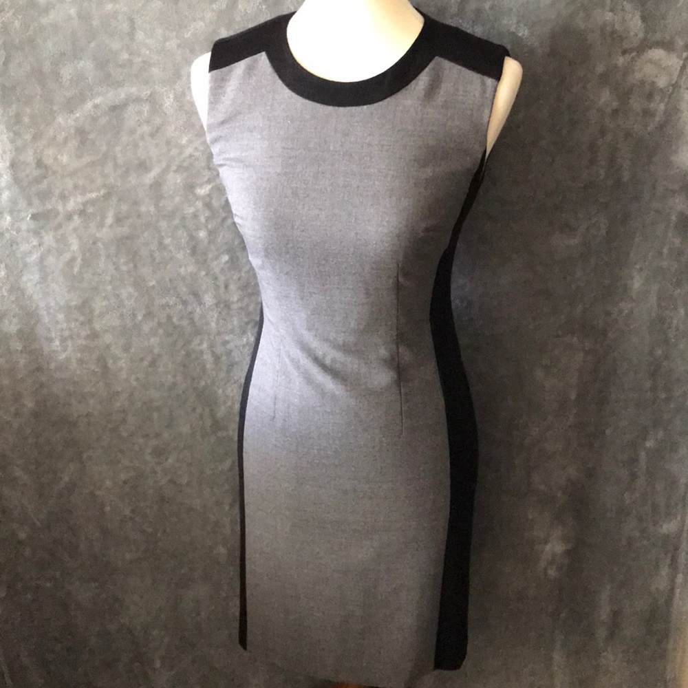 Ann Taylor Dress Business Grey and Black Size 0